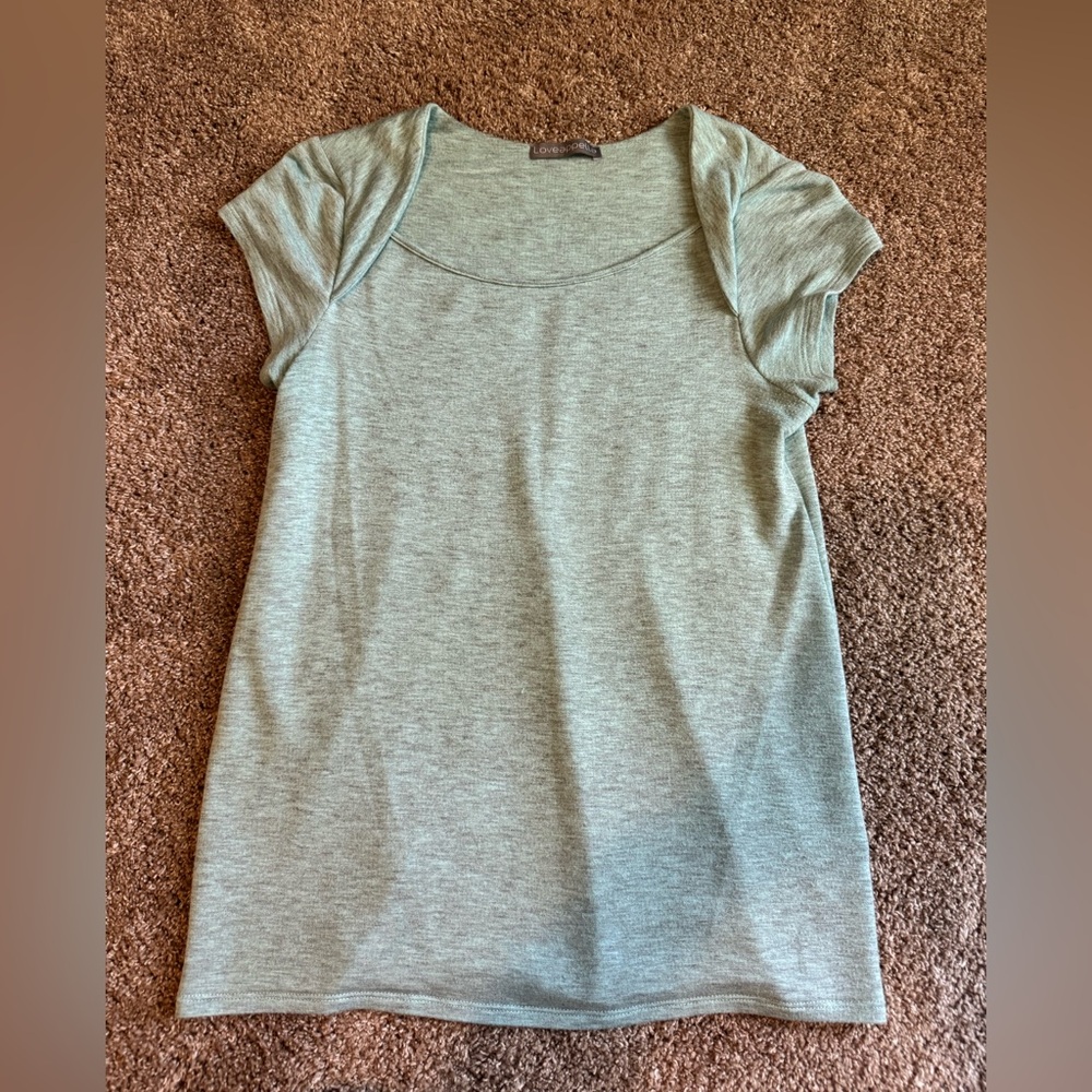 Loveappella Soft Aqua Short Sleeve Tee
